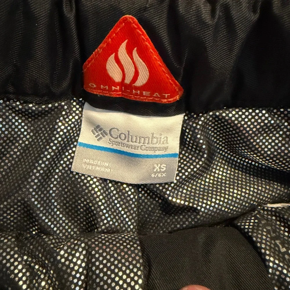 Columbia‎ Kids Omni-Heat Snow Pants Black OutGrown Insulated Winter XS 6/6X